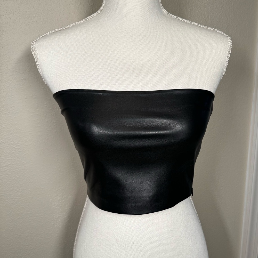 Beautiful faux leather tube top